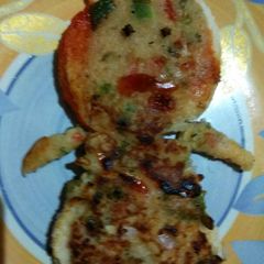 A picture of Teddy rava sandwich.