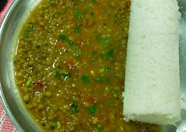 Kerala Puttu With Green Gram Curry