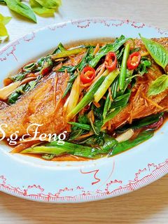 塔香醬燒黃魚 的食譜成品照片