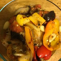 A picture of Ratatouille with Oven Roasted Veggies.