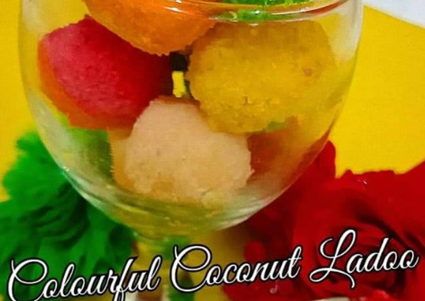 Colourful Coconut Ladoo