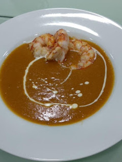 Una foto de Bisque de gambas