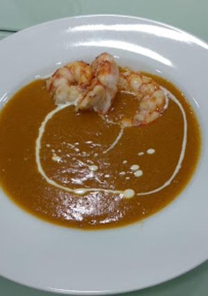 Una foto de Bisque de gambas