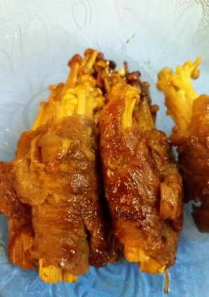 Foto resep Beef Enoki Roll