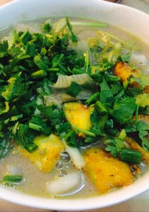 Hình của món Bánh canh cá lóc nhà làm.