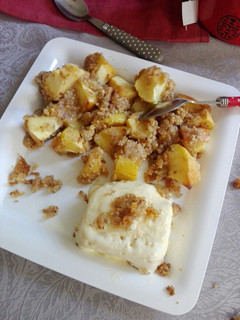 Una foto de Apple crumble exprés