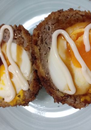 Hình của món Thịt xay bọc trứng.