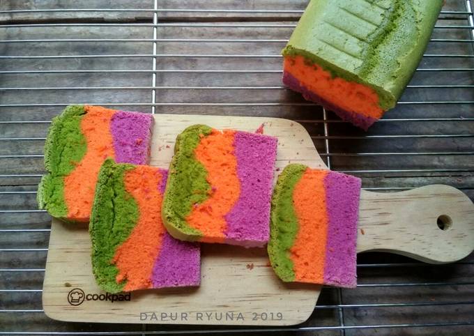 How to Make Yummy Bolu Air 1 Telur Lapis Trio