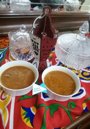 صورة لوصفة شوربه فريك حمره