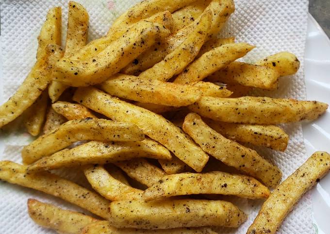 Crispy Black Pepper Fries Recipe by Muhammad Umar - Cookpad