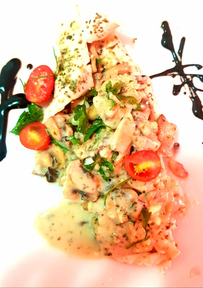 Una foto de 🦃Solomillo de pavo en salsa de champiñones light