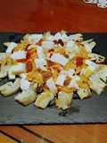 Ensalada de alcachofas con mozzarella y zanahoria