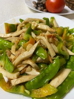 味增調味(杏鮑菇➕青椒🫑➕扁豆) 的食譜成品照片