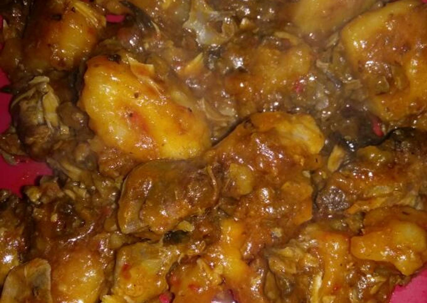 Grilled Chicken Yam Porridge