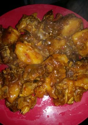 A picture of Grilled Chicken Yam Porridge.