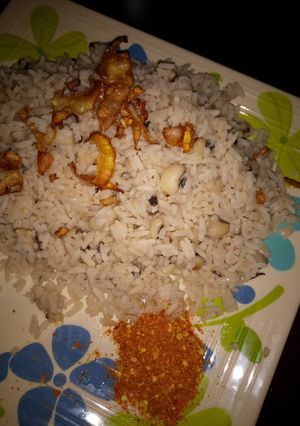 A picture of Rice and beans(garau garau).