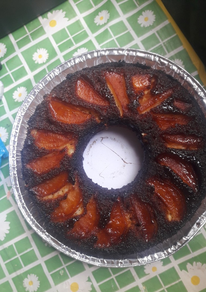 Una foto de Torta de manzana invertida facilísima!