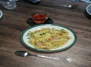 A picture of natto egg rice
