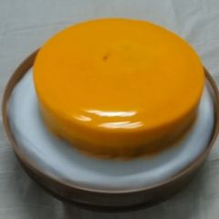 Mango cheese cake A picture of Mango cheese cake.