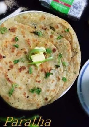 A picture of Garlic khasta paratha.