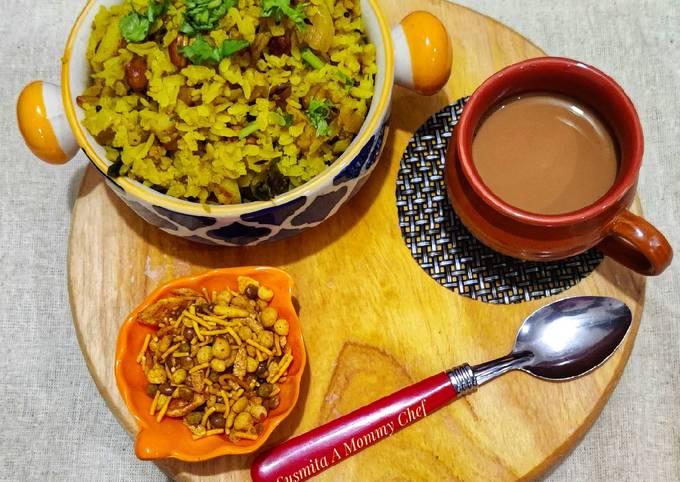 Recipe of Mario Batali Chiwda upma/ chuda upma/ chiwda poha