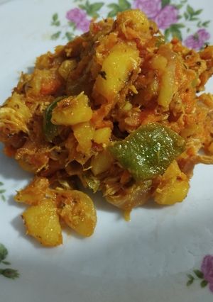 عکسی از دستور مرغ و سبزیجات 😋👩🏻🍳