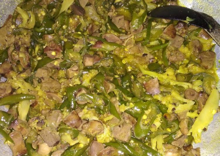 Resep Oseng ati lombok ijo, Enak