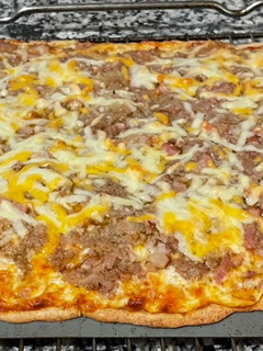 Una foto de Pizza carne bbq (Thermomix)
