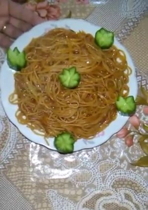 صورة لوصفة معكرونه المطاعم بدون سلق ولا تحمير