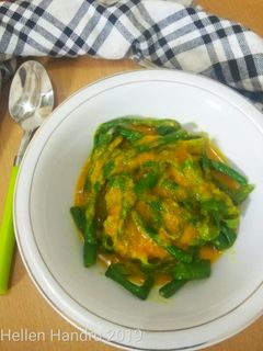 Foto resep Jukut bejek / plecing kacang panjang