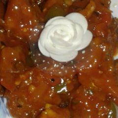 A picture of Cauliflower Chilli😋😋😋.