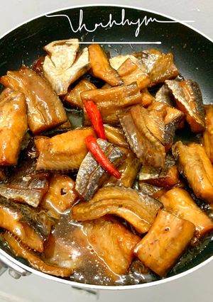 Hình của món Khô Cá Lóc Chiên Dấm Đường.