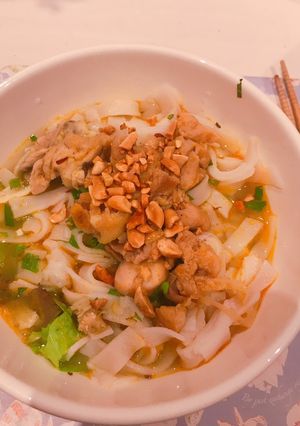 Hình của món Mì Quảng gà.