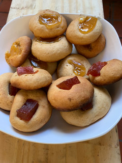 Una foto de Pepas de dulce de leche