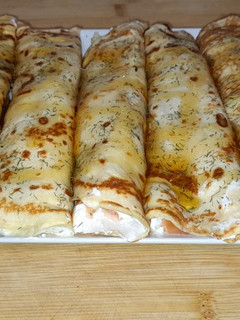 Una foto de Crêpes de Salmón (Sin sal)