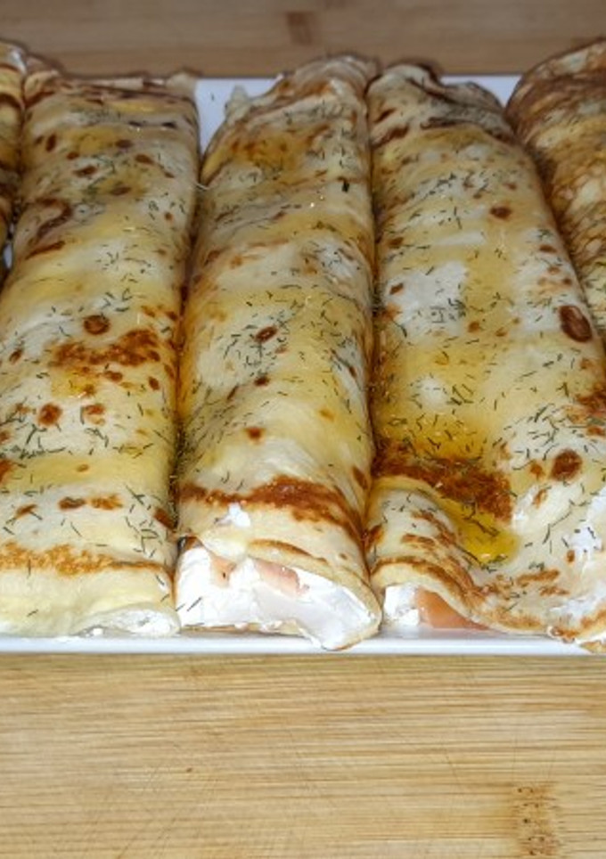 Una foto de Crêpes de Salmón (Sin sal)