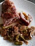 Solomillo de cerdo relleno de melocotón