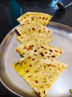 A picture of Leftover dal paratha.