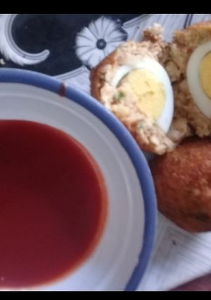 A picture of Fried Egg Balls.