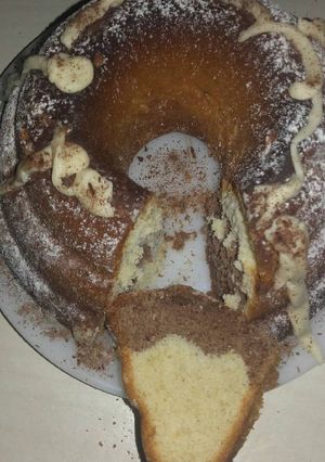 Una foto de Budín marmolado fácil
