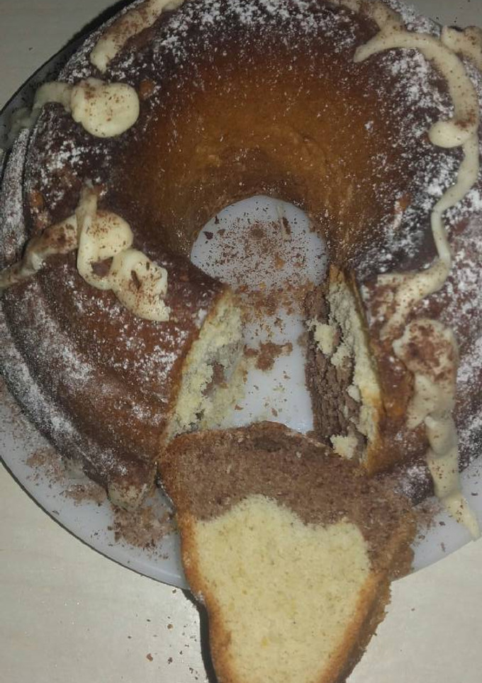 Una foto de Budín marmolado fácil