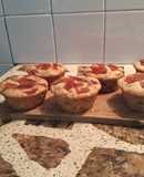 Muffins veganos con frutas y membrillo
