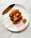Sate Bakso Ikan dengan Sambal Mangga