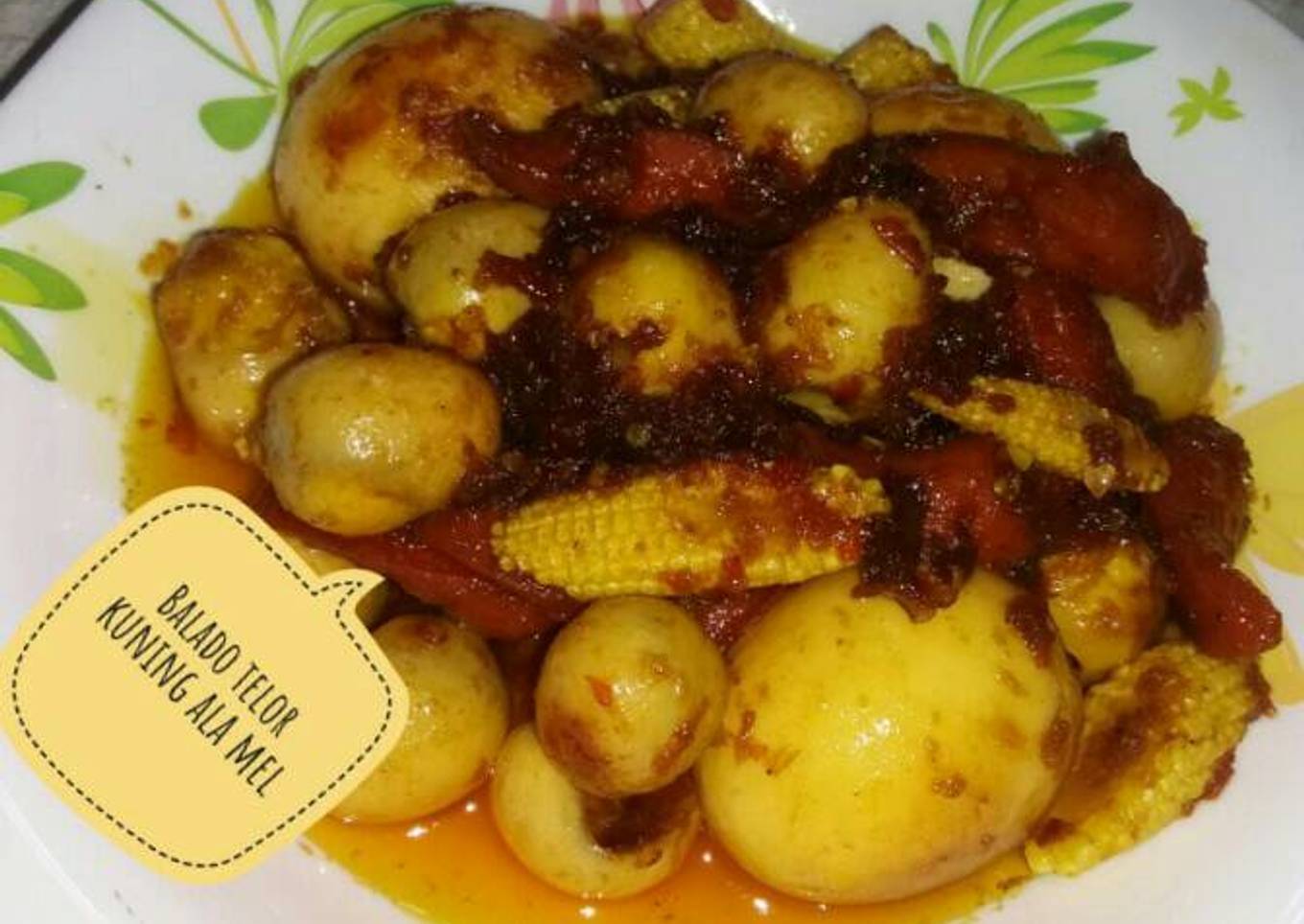 Resep Balado telor kuning ala mel Anti Gagal