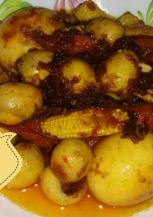 Foto resep Balado telor kuning ala mel