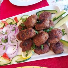 A picture of Gola kababs.