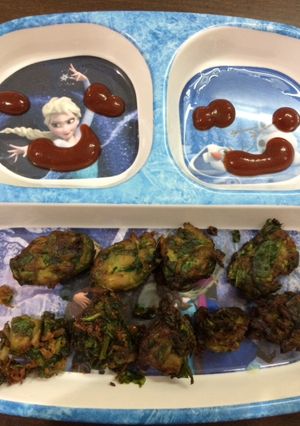 A picture of Palak veggie fitters.