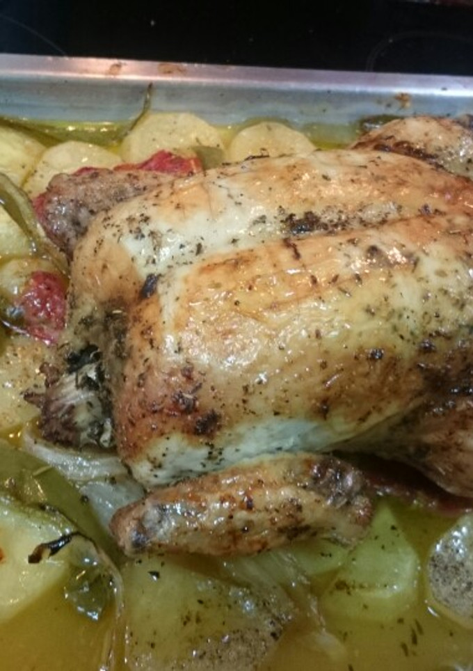 Una foto de Pollo al Horno Con Cerveza