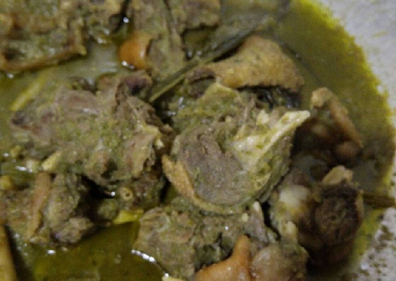 Gulai itiak lado mudo (bebek cabe ijo)