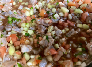 Una foto de Ceviche de camarón